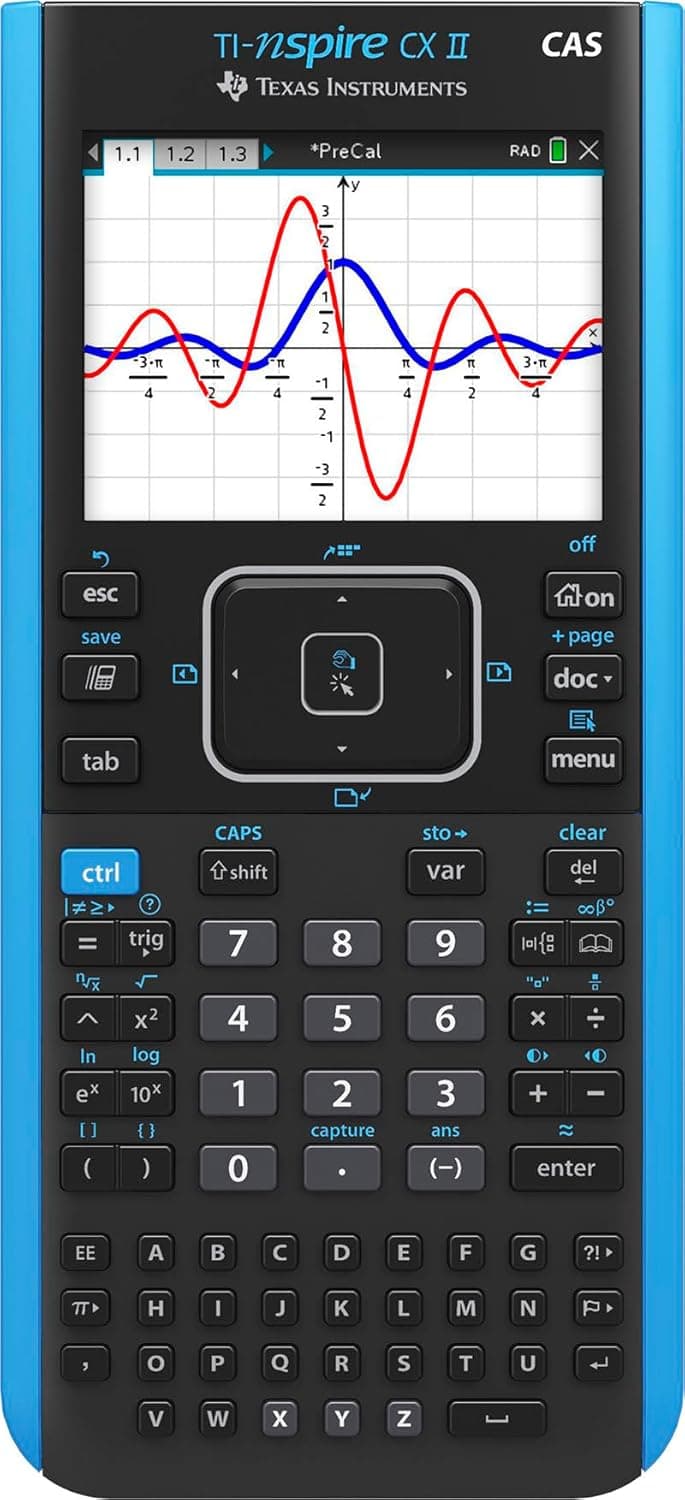 Texas Instruments TI-Nspire CX II CAS Color Graphing Calculator with Student Software (PC/Mac) - image 1 of 1