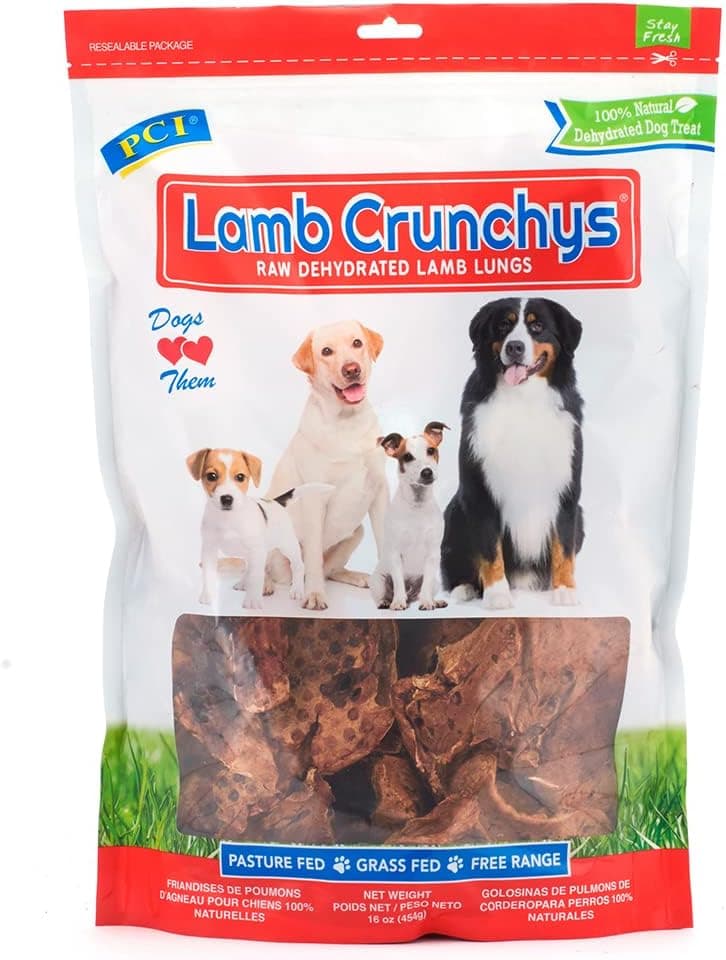 PCI Pet Center Inc. Lamb Crunchys Raw Dehydrated Lamb Lungs Dog Treats, 16 Ounce Pack, LAM-016MC - image 1 of 1