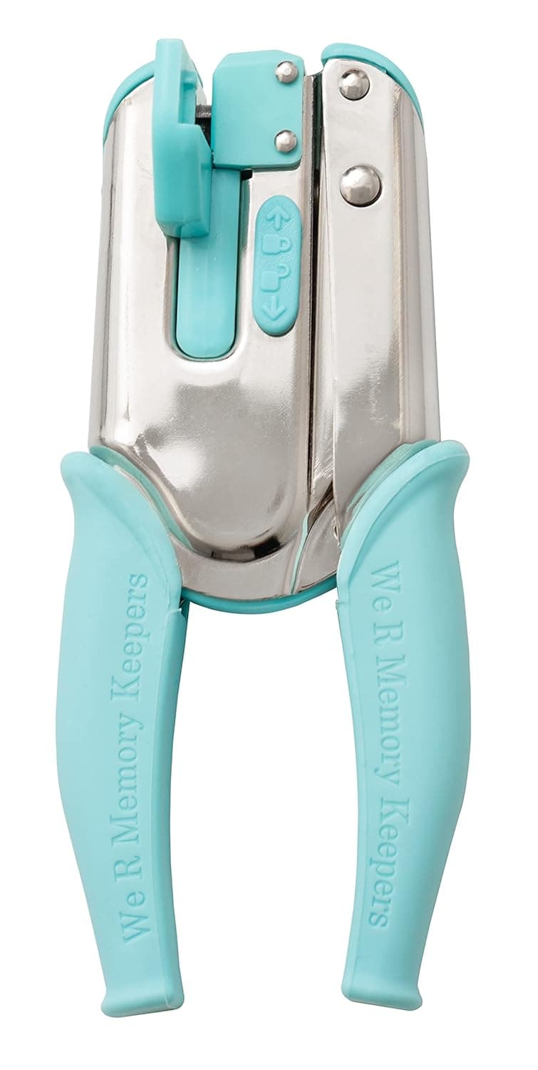 We R Memory Keepers Crop-A-Dile Disc Power Punch Blue, Comfort Handle, Scrapbooking Tool, Compatible for Most Tin, Metal, Craft Paper, Leather, Fabric - image 1 of 1