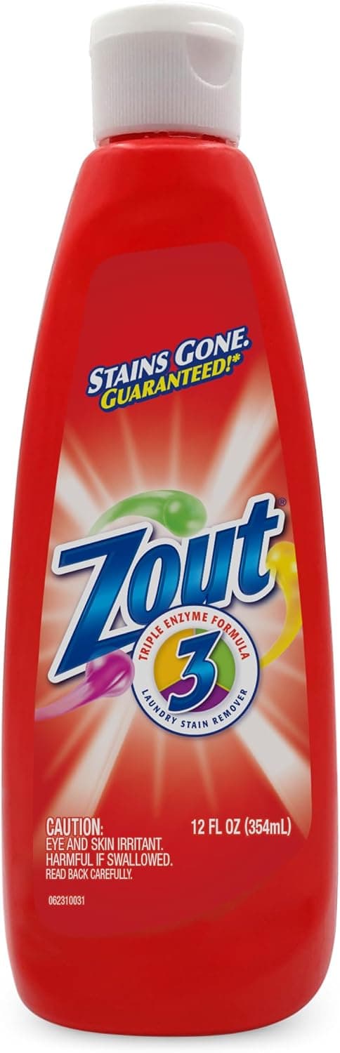 Zout Laundry Stain Remover, Triple Enzyme Formula for Blood, Tomato Sauce, & Oil Stains, Made in USA, 12 Ounce Squeeze Bottle with Flip Top Cap - image 1 of 1