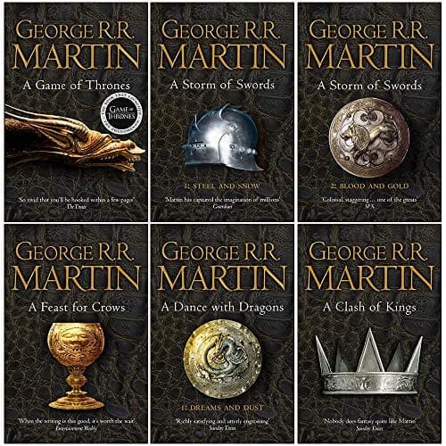 A Song of Ice and Fire Series 6 Books Box Collection Set By George R.R. Martin (A Game of Thrones, Steel and Snow, Blood and Gold, A Feast for Crows, A Dance With Dragons, A Clash of Kings)