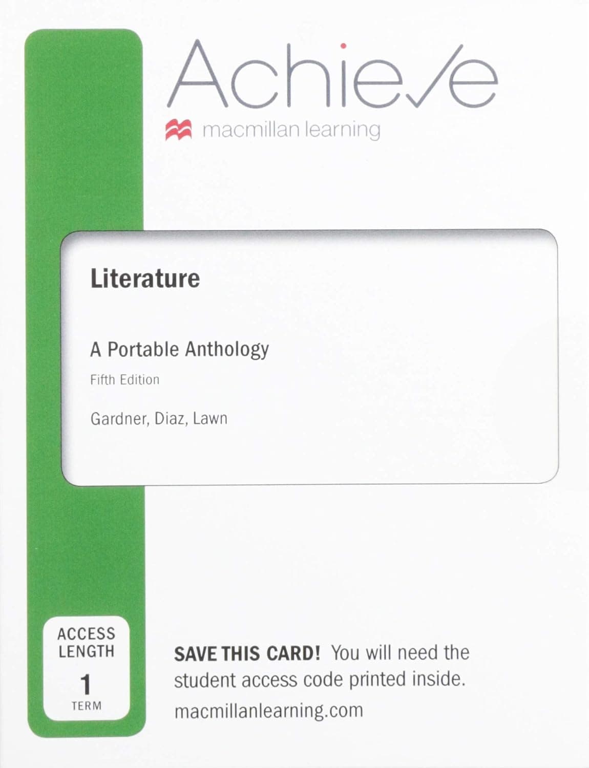 Achieve with Literature: A Portable Anthology (1-Term Access) [Blu-ray] - image 1 of 1