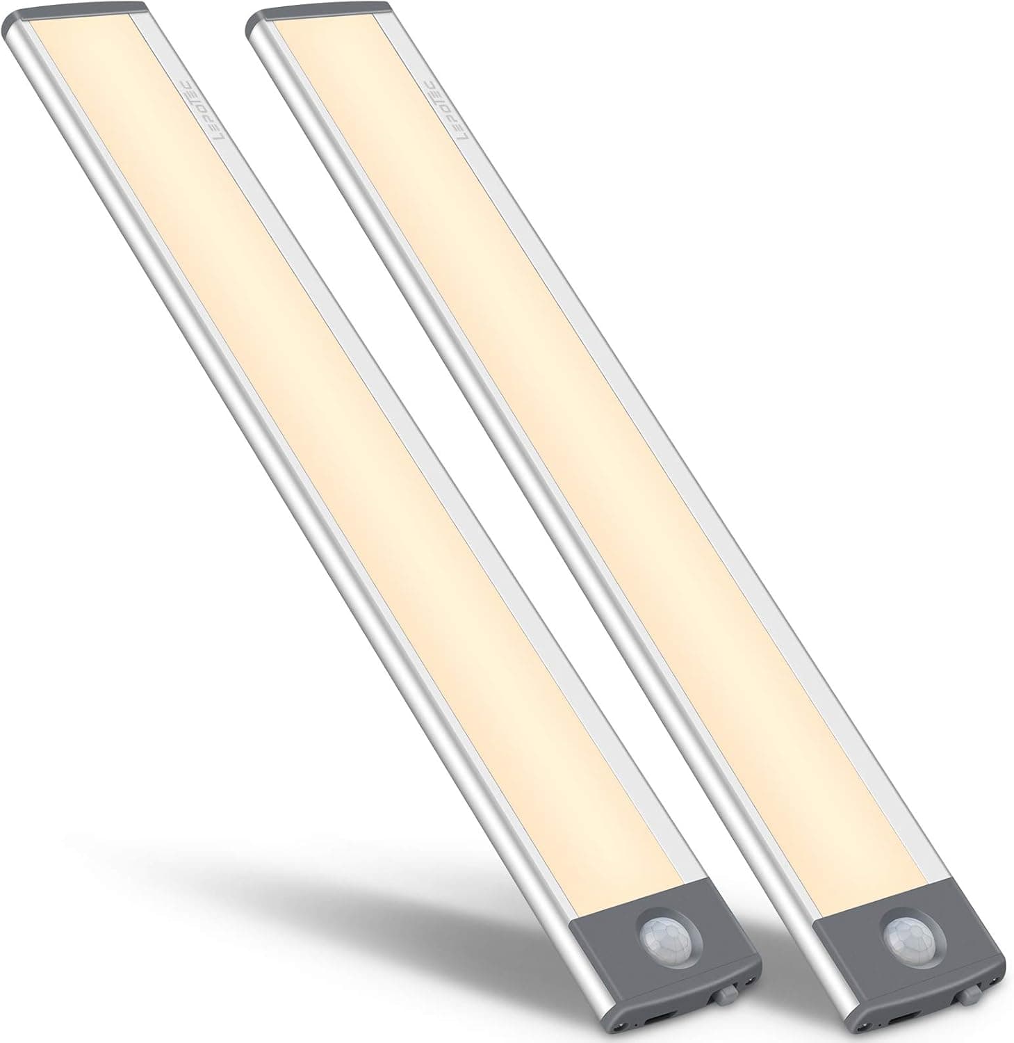 54-LED Motion Sensor Cabinet Light,Under Counter Closet Wireless USB Rechargeable Kitchen Night Lights,Battery Powered for Wardrobe,Cabinet,Cupboard(Warm Light)-2Pack - image 1 of 1