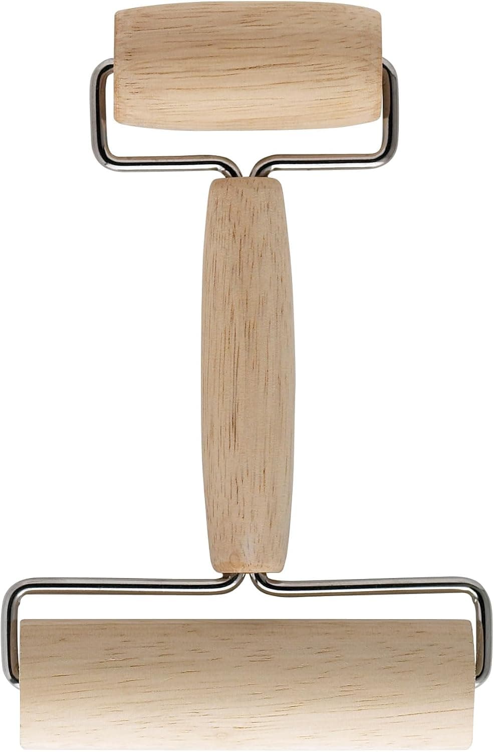 Mrs. Anderson’s Baking Double Dough Roller, Includes 4.125 and 2.375-Inch Wide Cylinders, Rubberwood - image 1 of 1