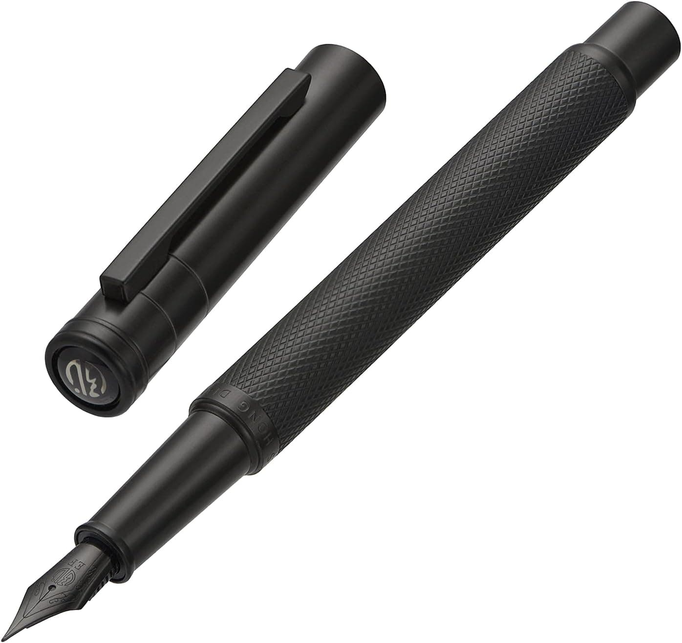 Matte Black Forest Fountain Pen Extra Fine Nib Classic Design with Converter and Metal Pen Box Set by Asvine - image 1 of 1