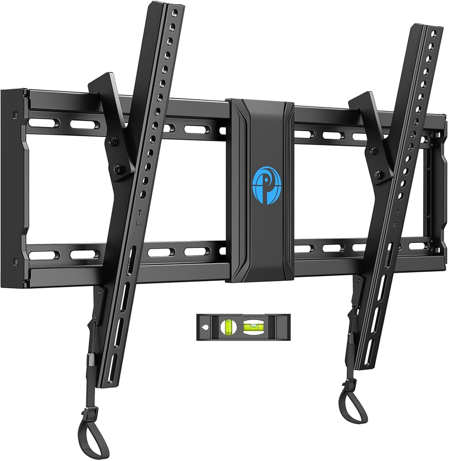 Pipishell Tilting TV Wall Mount for Most 37–82 inch TVs up to 132 lbs, Low Profile TV Mount with Adjustable Pull Cords, Sturdy Wall Mount Bracket for Flat or Curved TVs, Max VESA 600x400mm, PILT7