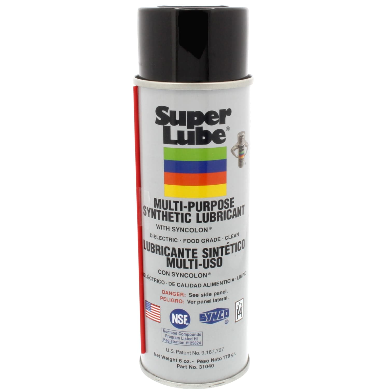 Super Lube Multi-Purpose Synthetic Lubricant w/Syncolon® (Translucent, 6oz Aerosol) | NSF Certified Food Grade & Clean | No Drip, Run, or Evaporation - image 1 of 1