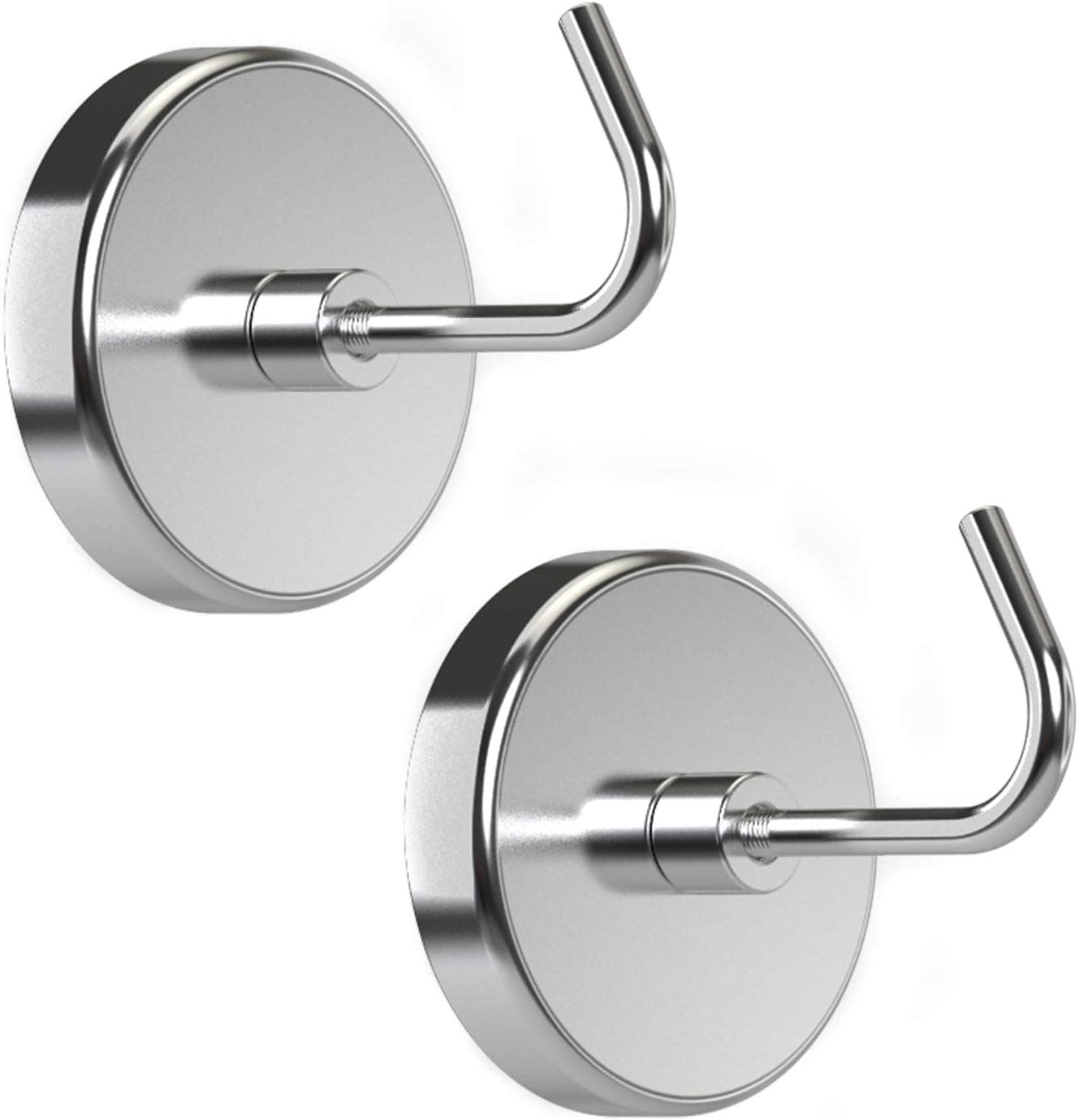 Extra-Strong Set Magnetic Hooks, 2pc, Chrome, 2 Count - image 1 of 1