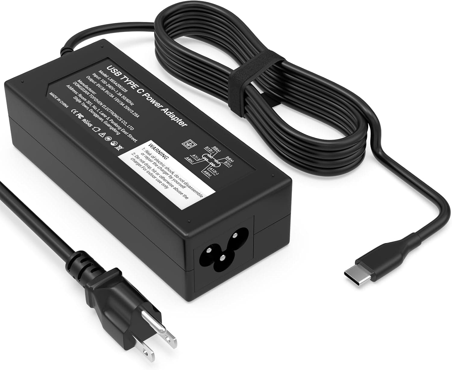 65W USB C Laptop Charger Compatible with Dell Laptop and More USB Type C Power Adapter - image 1 of 1