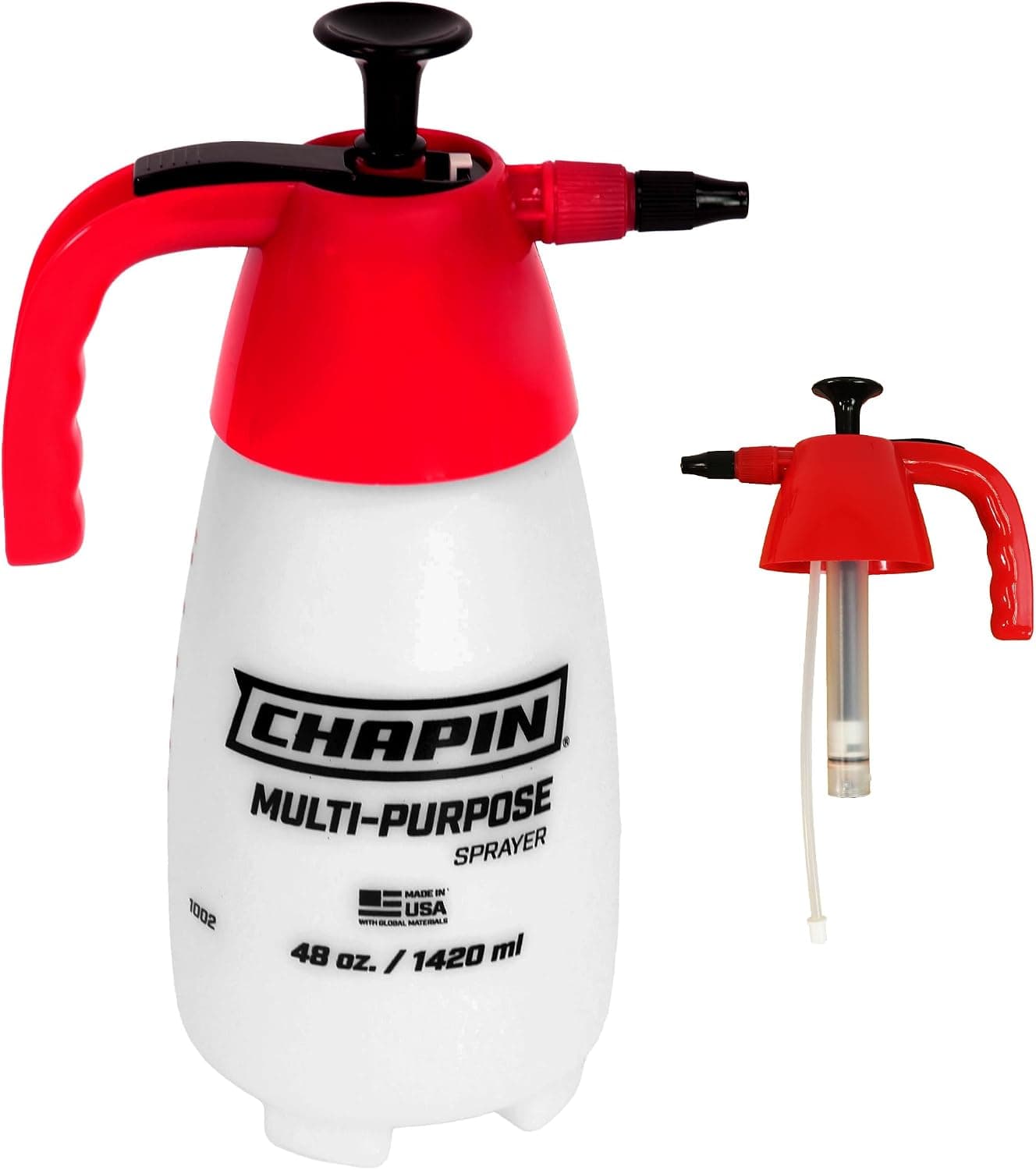 Chapin 1002 48-Oz Made in USA Heavy-Duty Multi-Purpose Sprayer, for Spraying Plants, Flowers, Weeds and Cleaning, Red/White - image 1 of 1