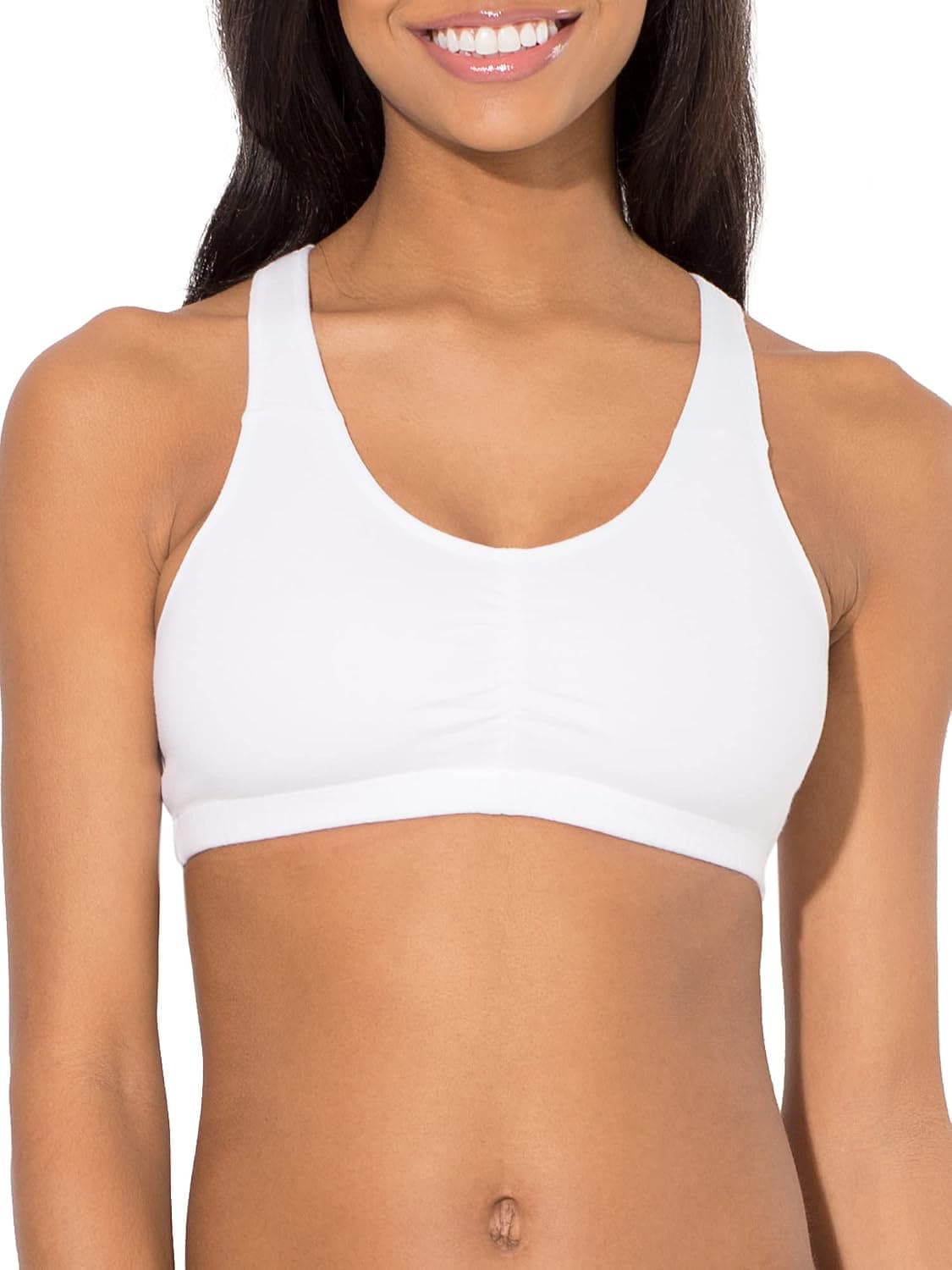 Fruit of the Loom Women's Adjustable Shirred Front Racerback Sports Bra, Multi Pack Options - image 1 of 1