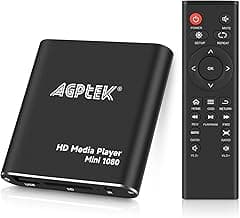HDMI Media Player, Black Mini 1080p Full-HD Ultra HDMI Digital Media Player | for -MKV/RM- HDD USB Drives and SD Cards