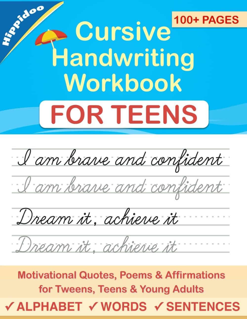 Cursive Handwriting Workbook for Teens: A cursive writing practice workbook for young adults and teens (Master Print and Cursive Writing Penmanship for Teens) - image 1 of 1