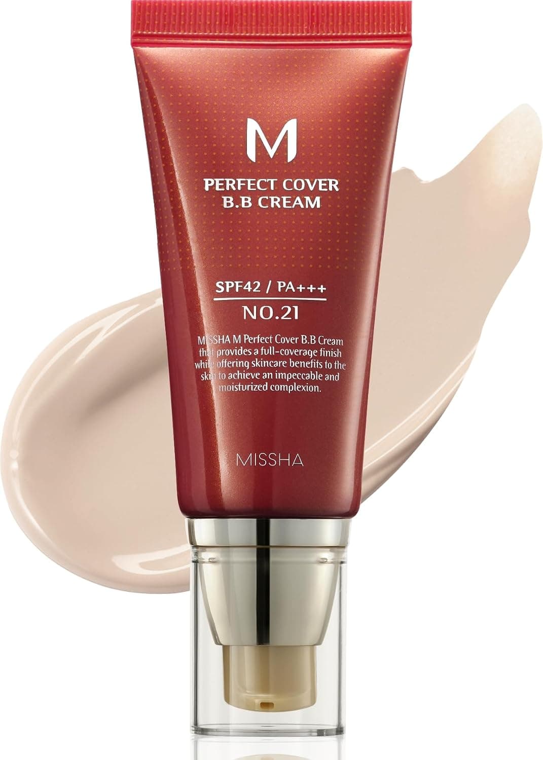 MISSHA M Perfect Cover BB Cream No.21 Light Beige - Light with Cool Undertone SPF 42 PA +++1.69 Fl Oz - Tinted Moisturizer for face with SPF - image 1 of 1
