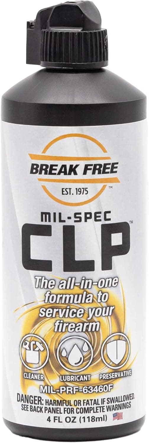 BREAK FREE CLP Cleaner Lubricant and Preservative All in One Gun Cleaner, CLP-4, Squeeze Bottle, Synthetic Oil, 4 Ounces - image 1 of 1