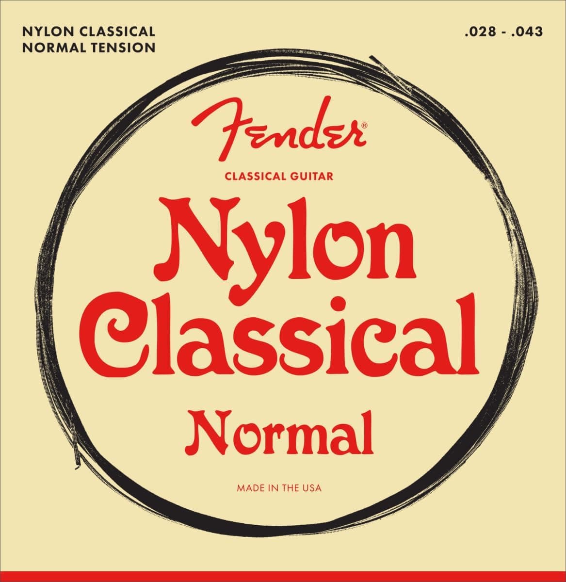 Fender Nylon Acoustic Strings, 100 Clear/Silver, Tie End .028-.043 - image 1 of 1