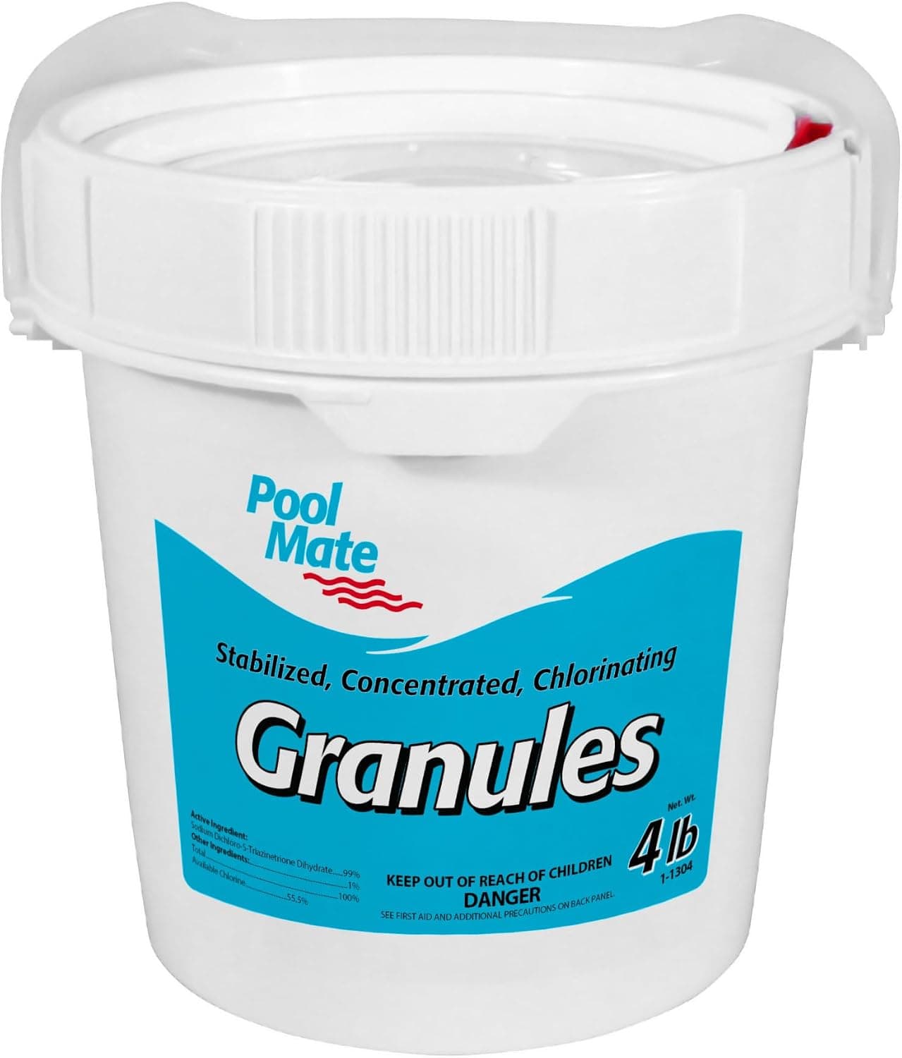 Pool Mate 4-Pounds Premium Pool Chlorine Granules, Concentrated Chlorinating Granules, Made in USA - image 1 of 1