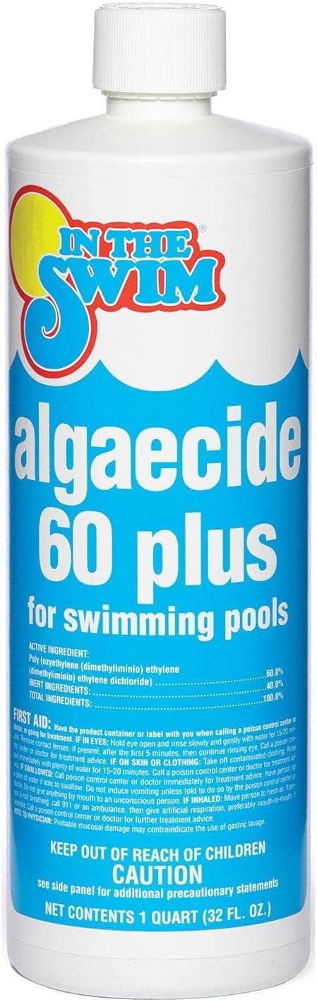 In The Swim Algaecide 60 Plus for Swimming Pools - Non-Metallic, Low Odor, Non-Foaming Algae Bloom Preventative - Chlorine Sanitizer Compatible - 1 Quart - image 1 of 1
