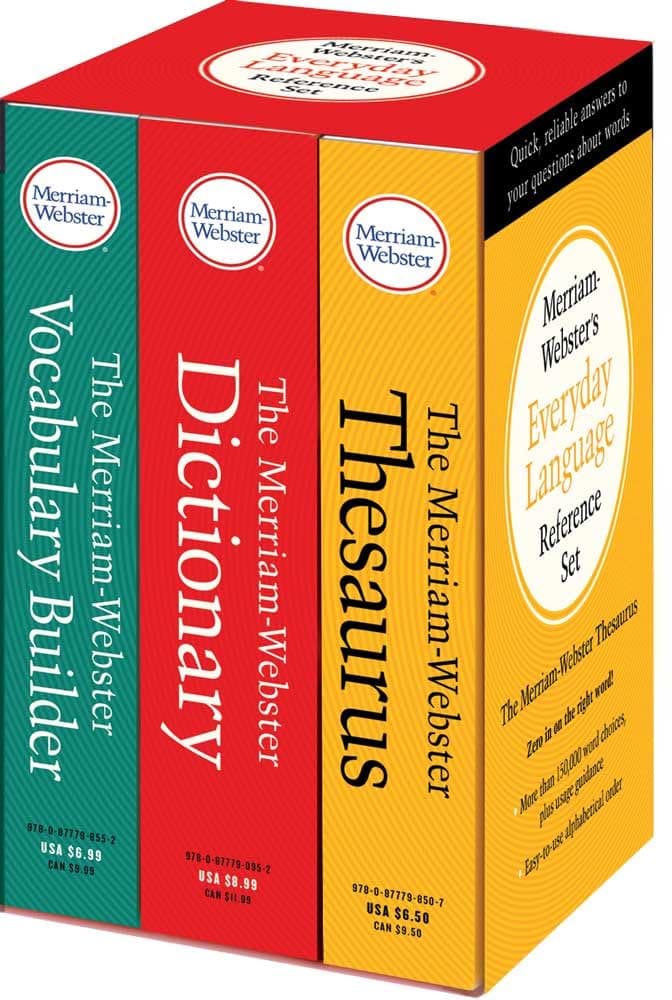 Merriam-Webster’s Everyday Language Reference Set: Includes: The Merriam-Webster Dictionary, The Merriam-Webster Thesaurus, and The Merriam-Webster Vocabulary Builder - image 1 of 1