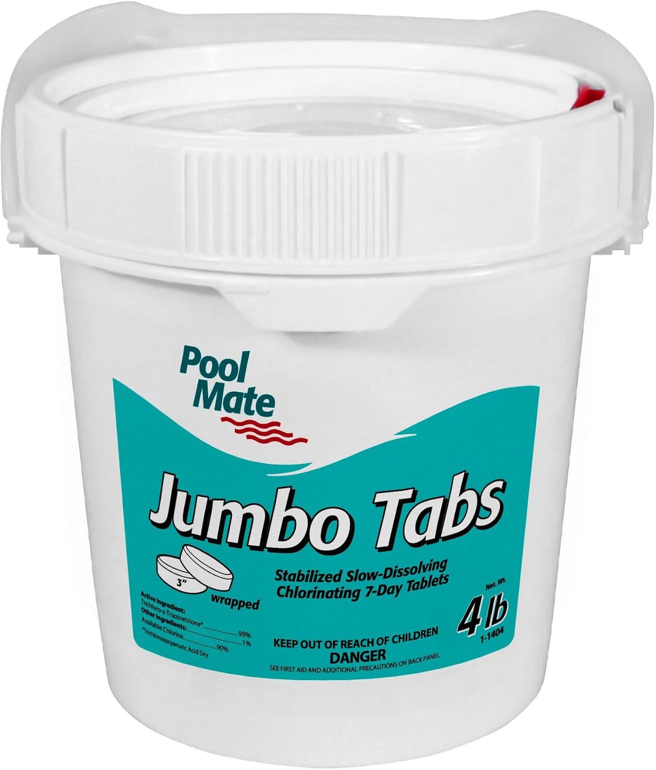 Pool Mate 4-Pounds Premium Slow-Dissolving Jumbo Tabs, Chlorine Tablets 3 Inch, Made in USA - image 1 of 1