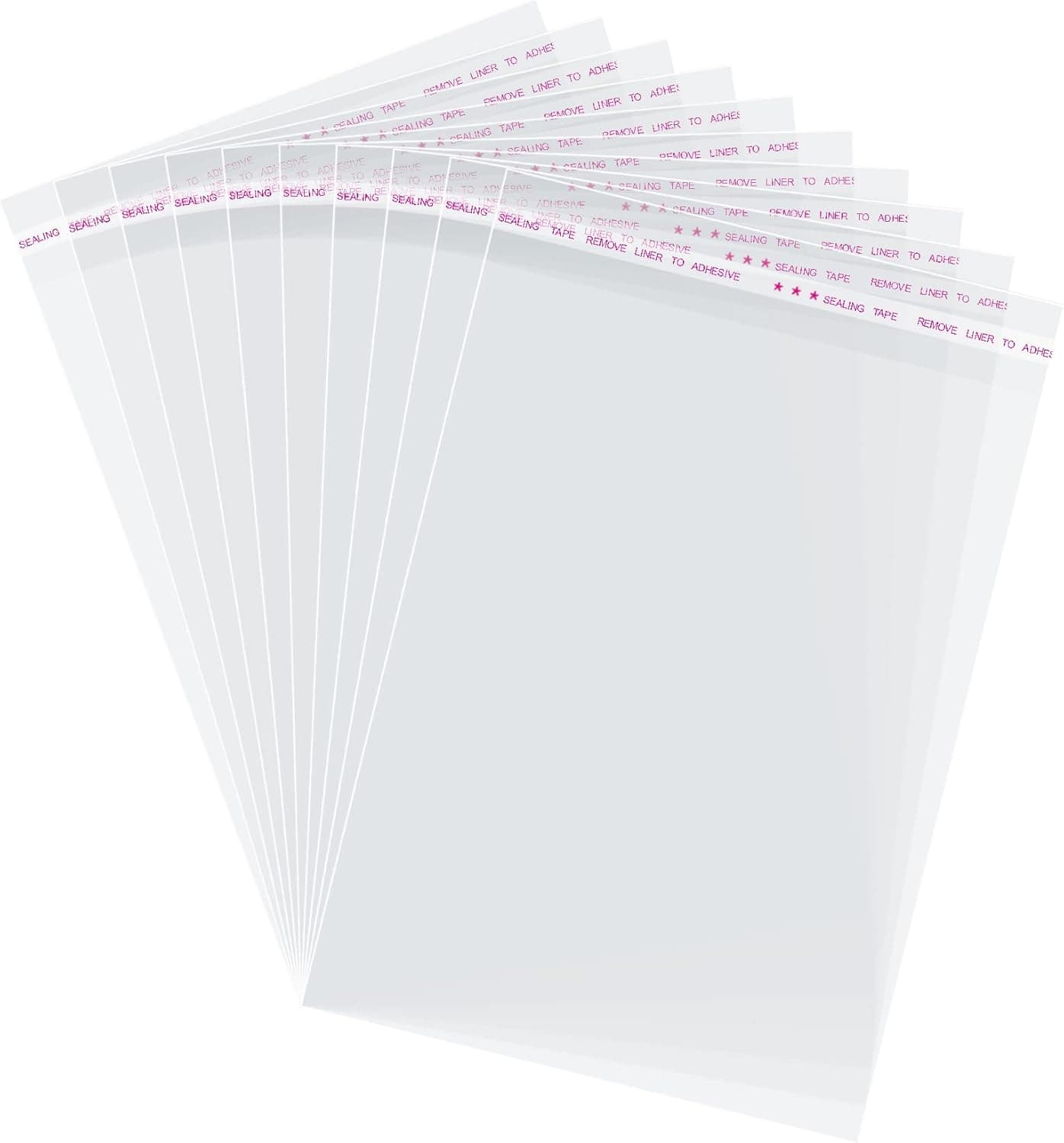 Morepack Self Sealing Cellophane Bags,6x9 Inches 200 Pcs Clear Cookie Bags Resealable Cellophane Bag for Packaging Cookies,Favors,Products,Candy - image 1 of 1