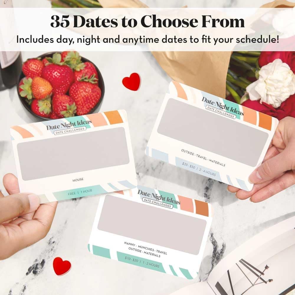 Romantic & Fun Scratch Off Date Night Ideas Card Game, Perfect Couple Gifts for Her or Him, Couple Gifts for Boyfriend, Girlfriend, Wife, Husband, Engagement, Birthday or Anniversaries - image 1 of 1