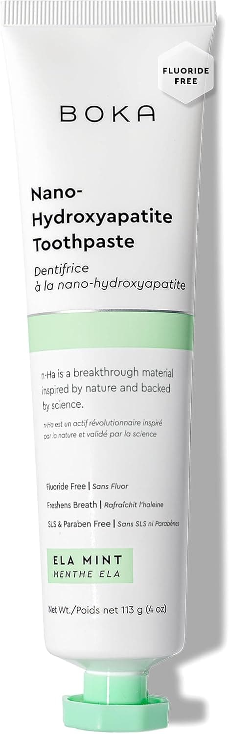 Boka Fluoride Free Toothpaste, Nano Hydroxyapatite Toothpaste, Appropriate for Sensitive Teeth - for Adult, Kids Oral Care - Ela Mint Flavor, 4 Fl Oz 1Pk US Manufactured - image 1 of 1