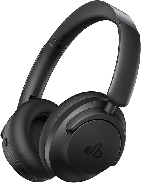 Hybrid Active Noise Cancelling Headphones, Over-Ear Bluetooth Headphone with Hi-Res Audio, 90H Playtime, Deep Bass, Transparency Mode, Foldable Comfort Cups, Graduation Gifts for Travel Office - Black - image 1 of 1