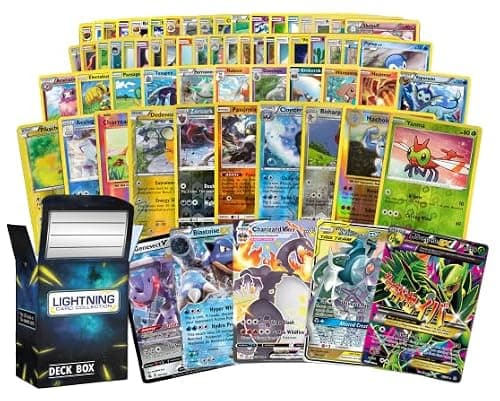 50 Pokemon Cards Plus a Rare Legendary Pokemon Card | Bundle with LCC Deck Box - image 1 of 3