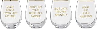 Cambridge 896287 Dear Santa Stemless Wine Glasses, Set Of 4 - image 1 of 1