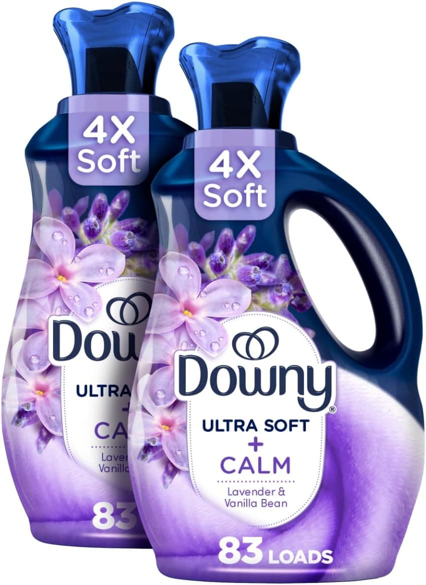 Downy Ultra Soft Fabric Softener Liquid, Calm, Lavender and Vanilla Bean, 56 fl oz, 83 Loads, Downy Fabric Softener, Laundry- Pack of 2 - image 1 of 1