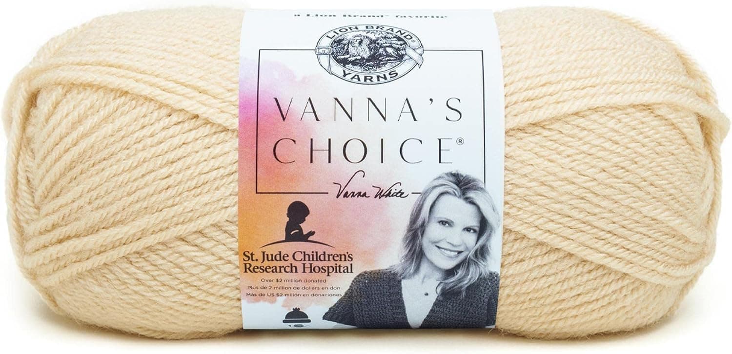 (1 Skein) Lion Brand Yarn Vanna's Choice Yarn, Beige - image 1 of 1