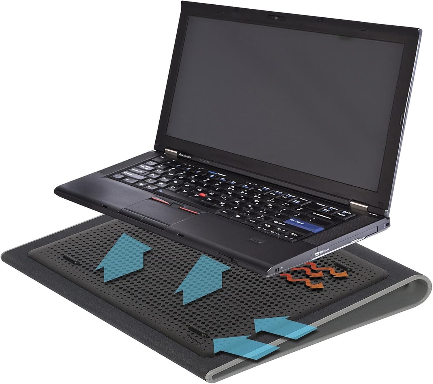 Targus 17 Inch Dual Fan Lap Chill Mat - Soft Neoprene Laptop Cooling Pad for Heat Protection, Fits Most 17" Laptops and Smaller - USB-A Connected Dual Fans for Heat Dispersion (AWE55US) - image 1 of 1