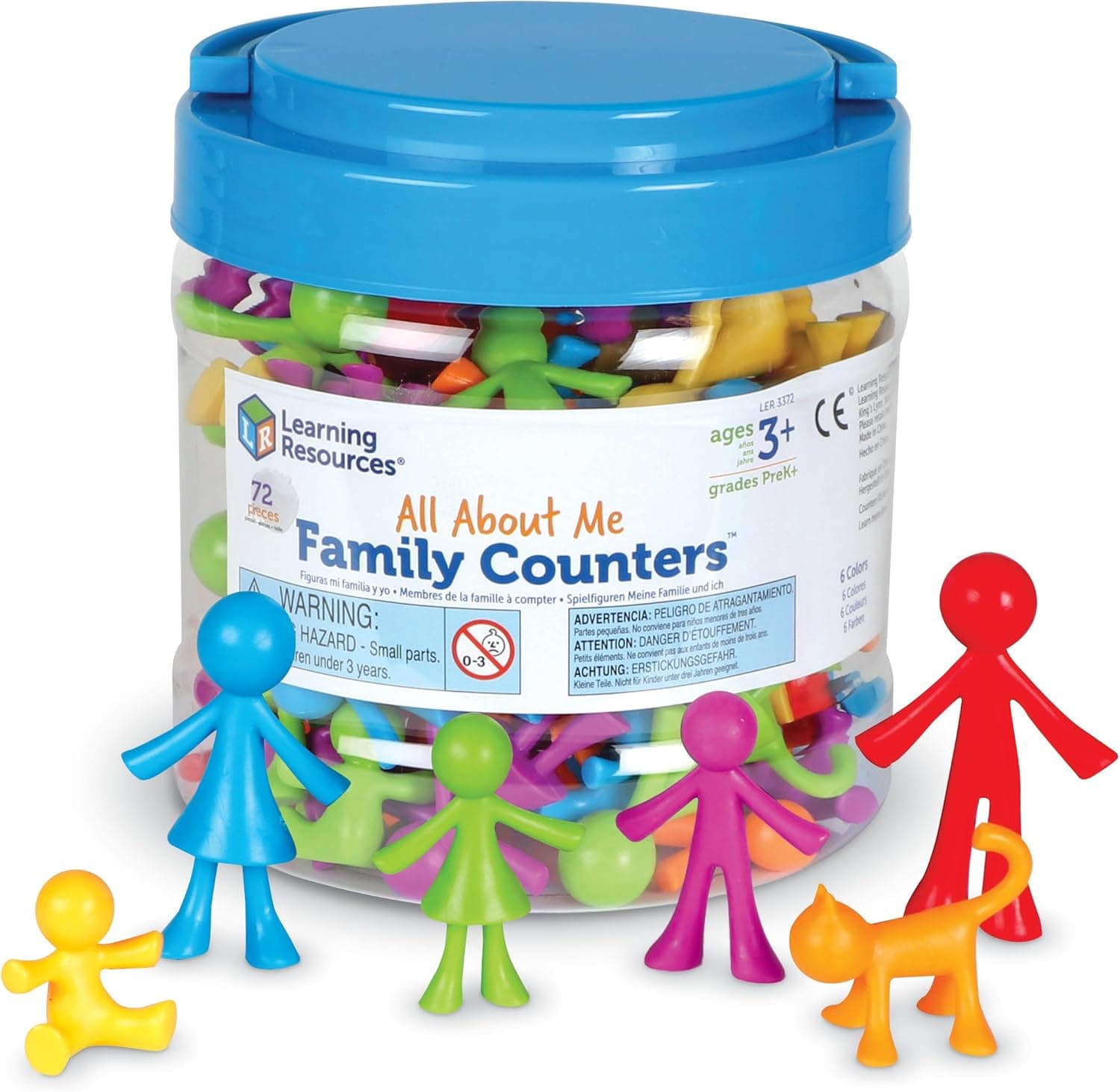 Learning Resources All About Me Family Counters - Toddler Sensory Toys, Preschool Activities, Classroom Must Haves, Math Manipulatives, Social Emotional Games, Fine Motor Skills, Color Sorting - image 1 of 1