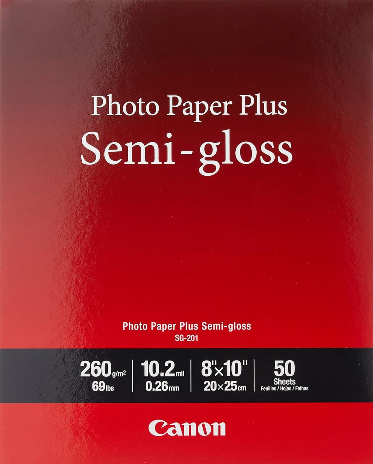Canon SG-201 8X10(50) Photo Paper Plus Semi-Gloss 8" x 10" (50 Sheets) (SG-201 8X10) - image 1 of 1