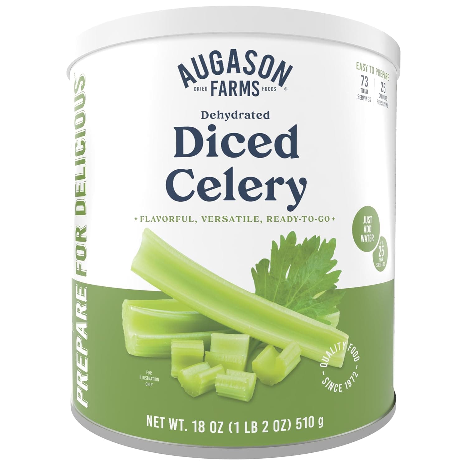 Augason Farms Dehydrated Cross Cut Celery Can, Emergency Food Supply, Everyday Meals, 36 Servings - image 1 of 1