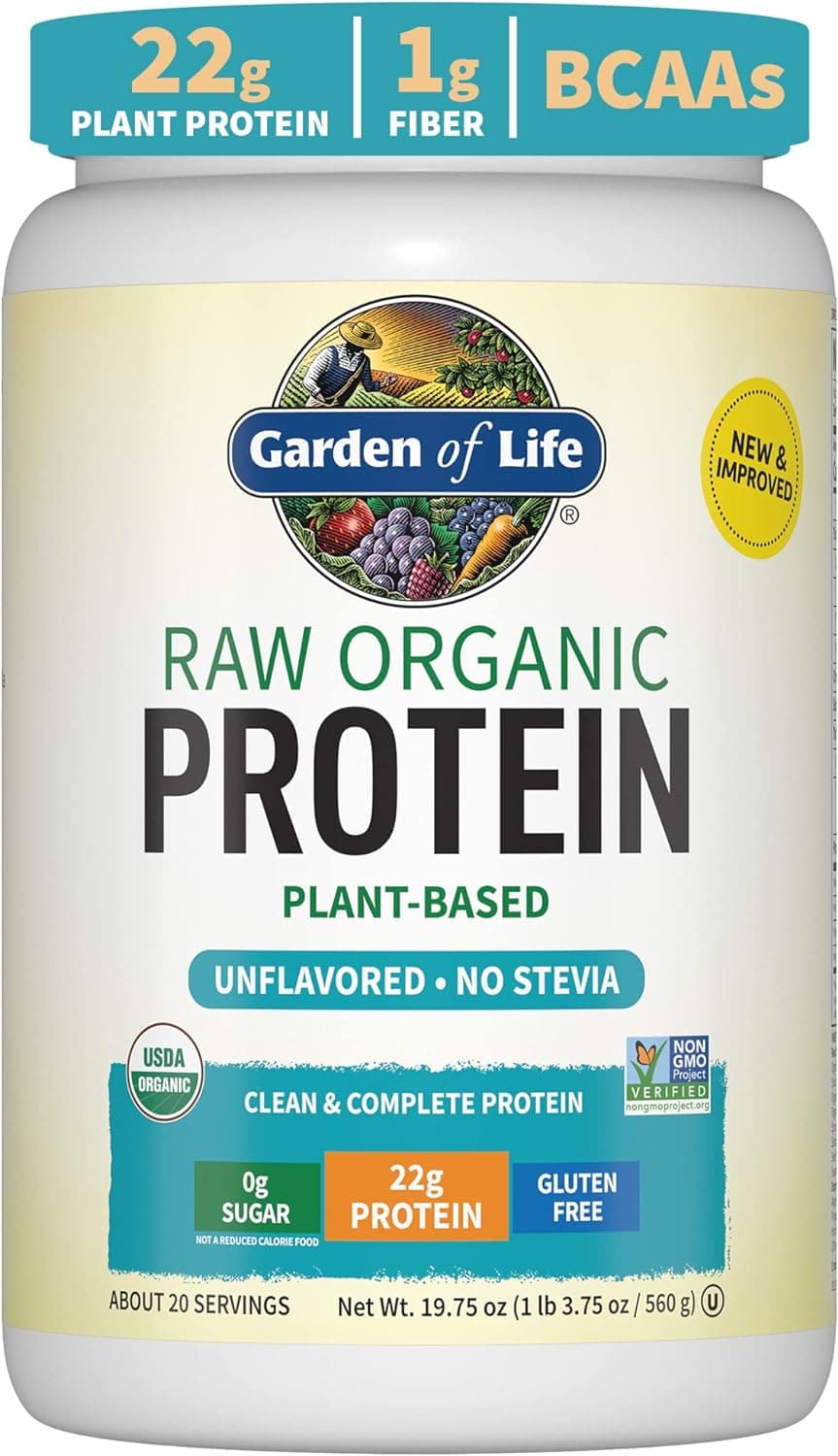 Garden of Life Organic Vegan Protein Powder, Plant Based & BCAAs, Organic Protein Powder with Probiotics & Enzymes, Non-GMO, Gluten-Free Lactose Free 1.2 LB - image 1 of 1