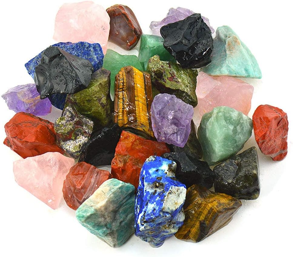 3 lbs Bulk Rough Madagascar Stones Mix Large 1" Natural Raw Stones Crystal for Tumbling, Cabbing, Fountain Rocks, Decoration,Polishing, Wire Wrapping, Wicca Reiki Crystal Healing - image 1 of 1