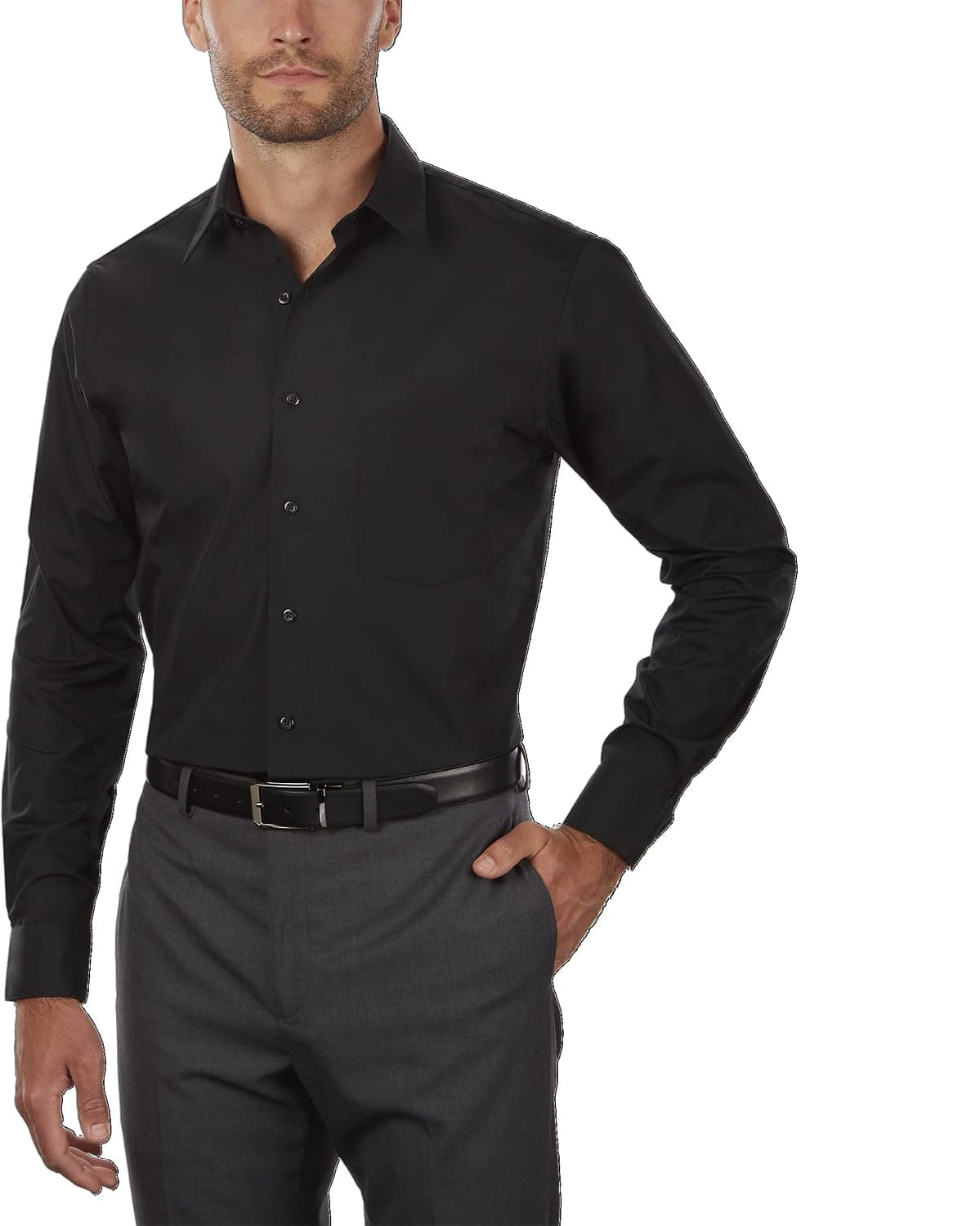 Van Heusen Men's Dress Shirt Regular Fit Poplin Solid - image 1 of 1