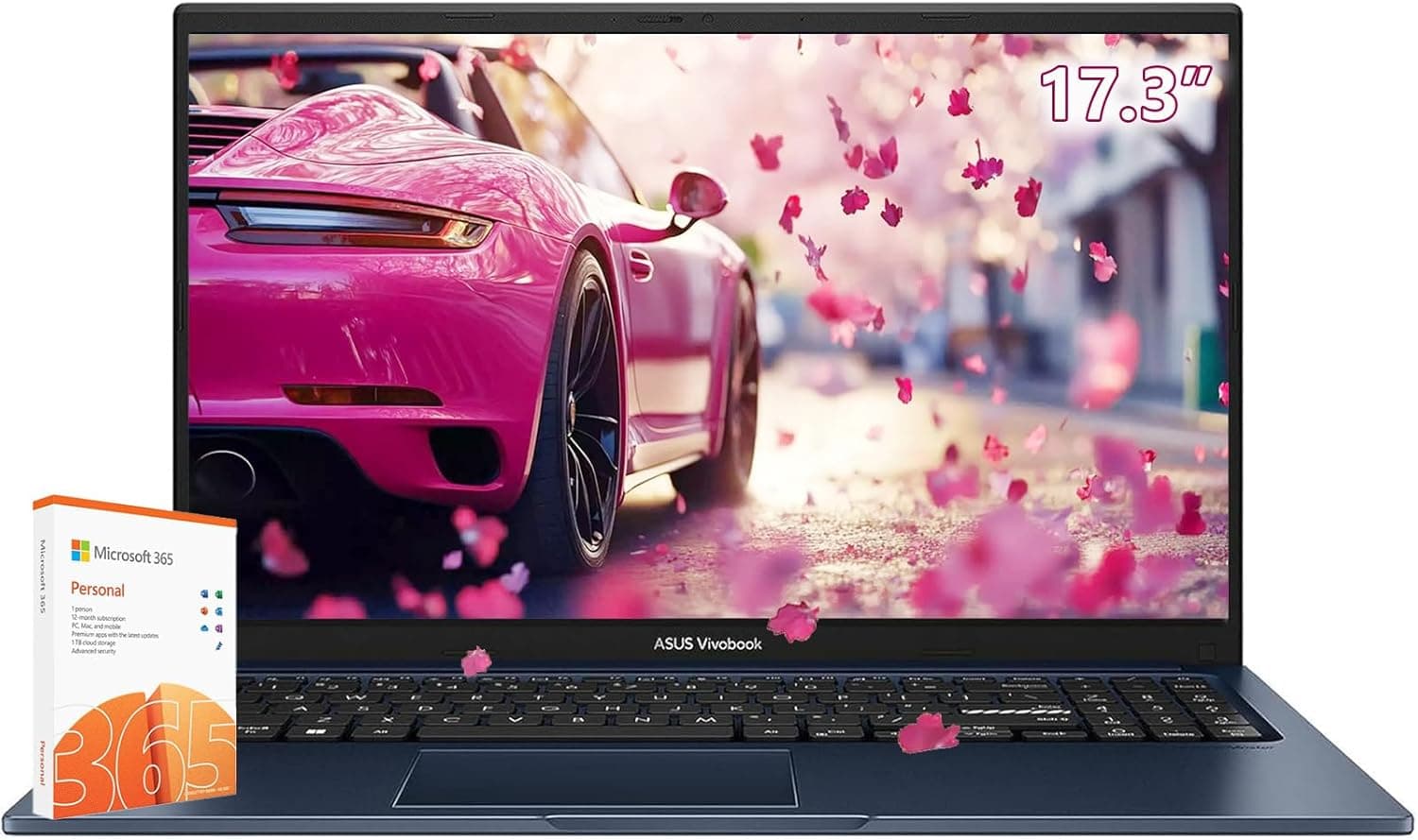 ASUS Vivobook 17 inch Laptop Windows 11 - Intel Core i3-1215U Beat i7-1195G7-17.3 Large Screen FHD - Office365 One Year -16GB RAM -1TB SSD -Computadora Portátil -Long Battery Life -Wi-Fi 6E -2024 - image 1 of 1