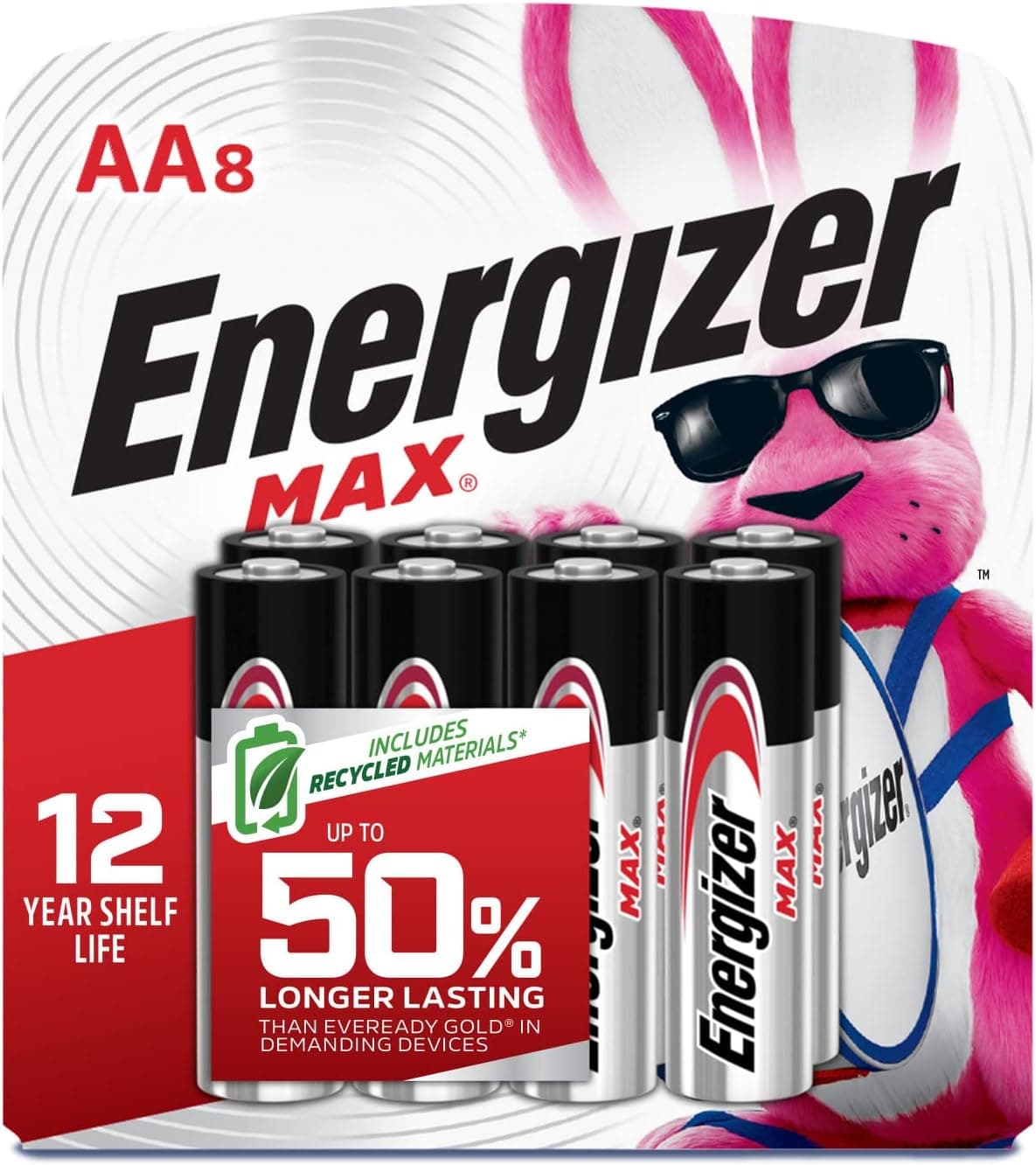 Energizer AA Batteries, MAX Double AA Battery Alkaline, 8 Count - image 1 of 1