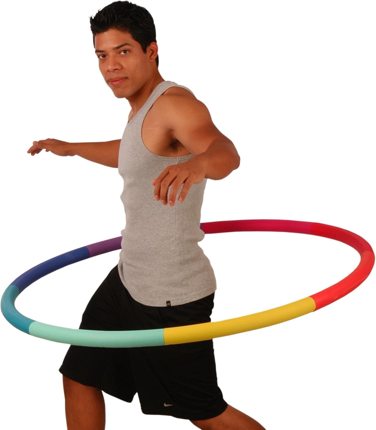 Weighted Hula Hoop, Trim Hoop 3B (3 lb)/4B (4 lb) - Large, Weight Loss Fitness Sports Hoop with No Wavy Ridges (Rainbow Colors) - image 1 of 1