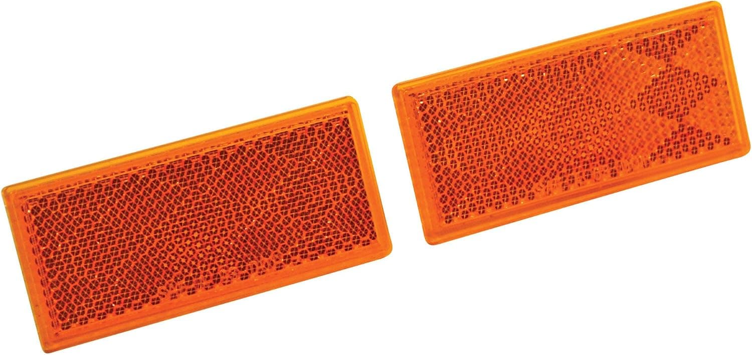 Reese Towpower 73887 Amber Quick Mount Rectangular Reflector, 2 Pack - image 1 of 1