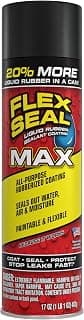 Spray Rubber Sealant Coating, Waterproof, Black, 17 oz, 1-Pack | Stops leaks fast, seals out water, air, moisture, prevents rust, paintable, flexible, gutters, roof repair, RV, wood, metal