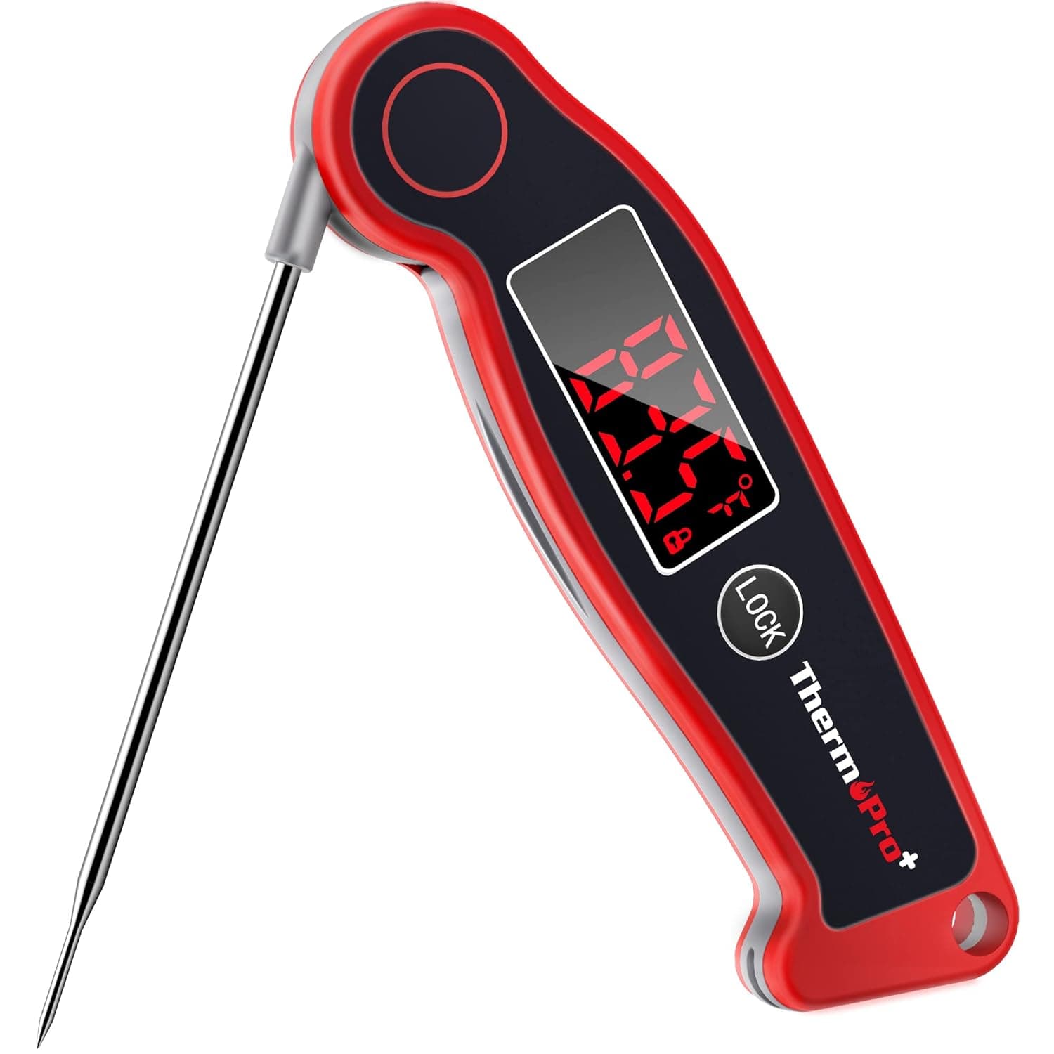 ThermoPro TP19 Waterproof Digital Meat Thermometer for Grilling with Ambidextrous Backlit & Thermocouple Instant Read Kitchen Cooking Food Thermometer for Candy Water Oil BBQ Grill Smoker - image 1 of 1