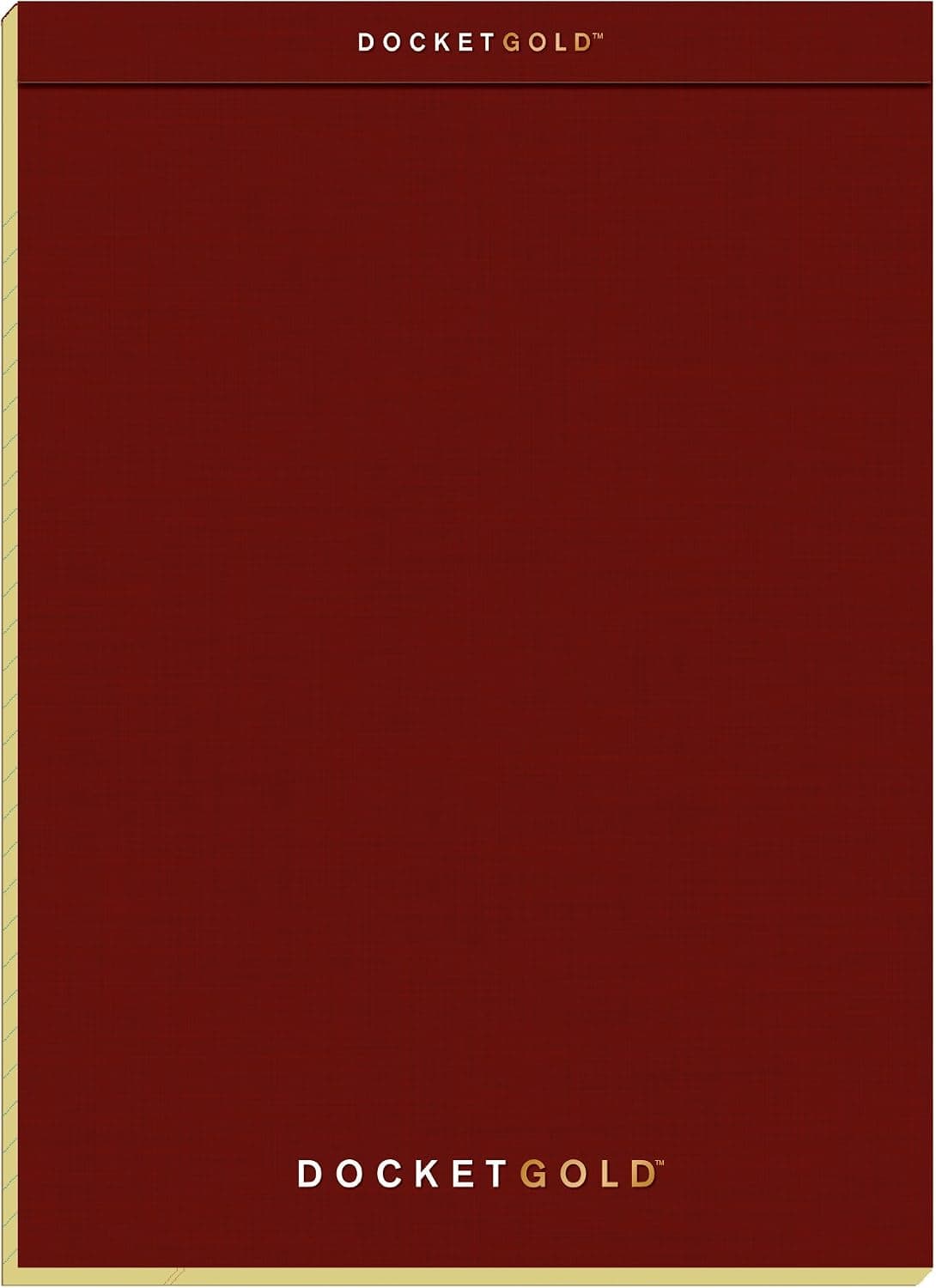 TOPS Docket Gold Writing Pads, 8-1/2" x 11-3/4", Legal Rule, Burgundy Cover, Canary Paper, 70 Sheets (99714) - image 1 of 1