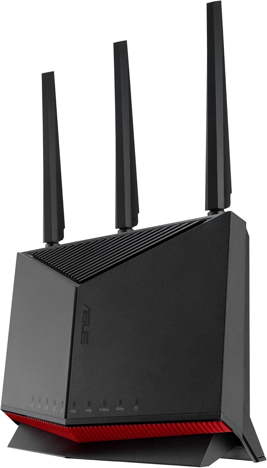 ASUS RT-BE86U BE6800 Dual-Band WiFi 7 Router, Supports 4096-QAM, MLO, AI WAN Detection, AiMesh, Subscription-Free Network Security, and Comprehensive VPN Features, Guest Network Pro, Gaming - image 1 of 1