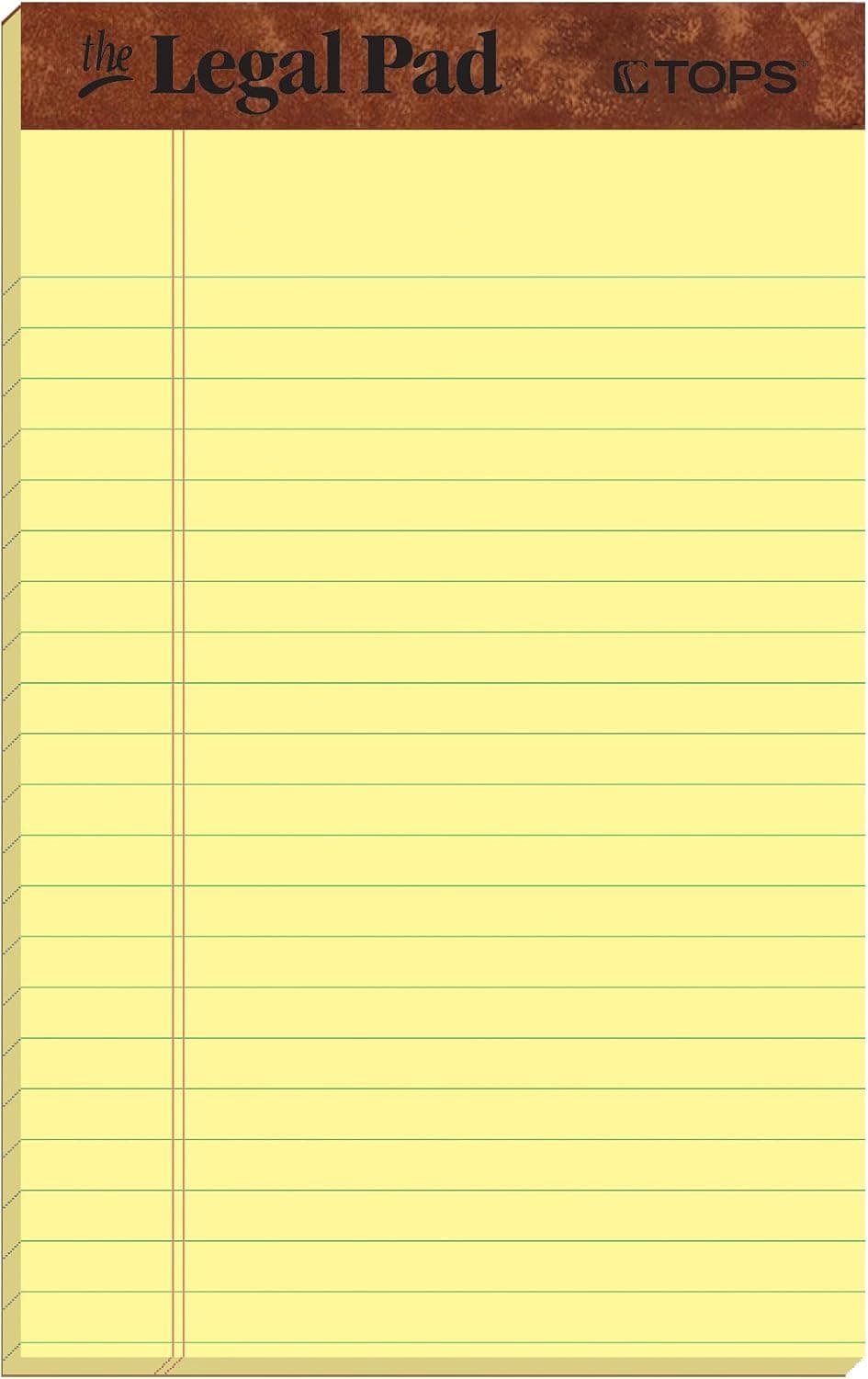 TOPS The Legal Pad Writing Pads, 5" x 8", Jr. Legal Rule, Canary Paper, 50 Sheets, 5 Pack (75017) - image 1 of 1