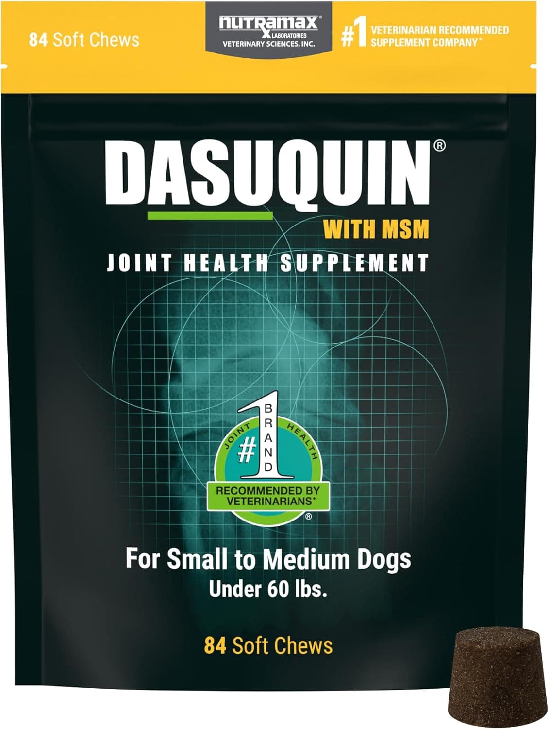 Nutramax Laboratories Dasuquin with MSM Soft Chews Small/Medium Dog 84 Count, brown - image 1 of 1