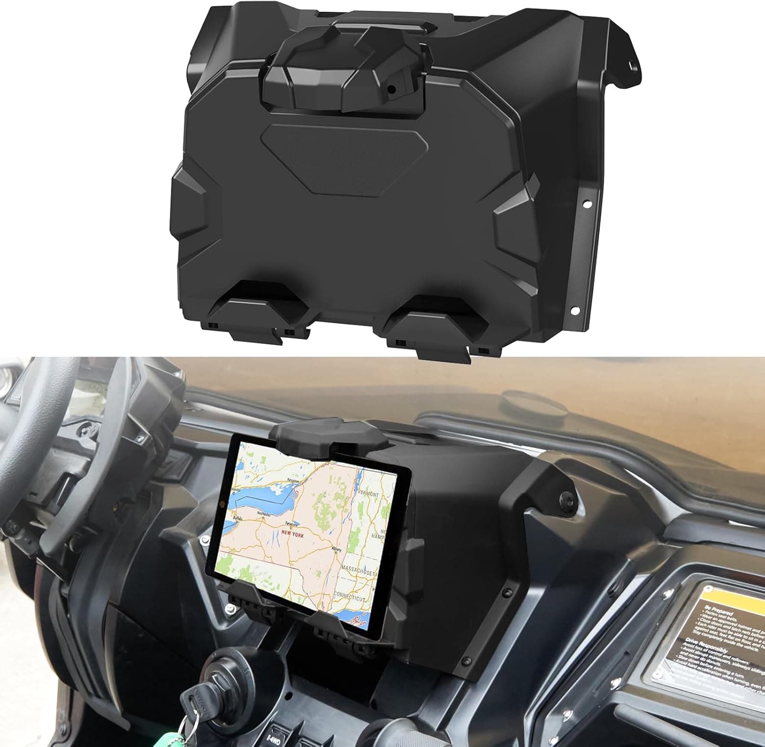 Electric Device Mounts with Storage Box Organizer Tray for Honda Talon 1000 2019-2023, GPS Phone Ipad Mount Holder for 2019-2022 Honda Talon 1000R / 1000X / 1000X-4 Accessories